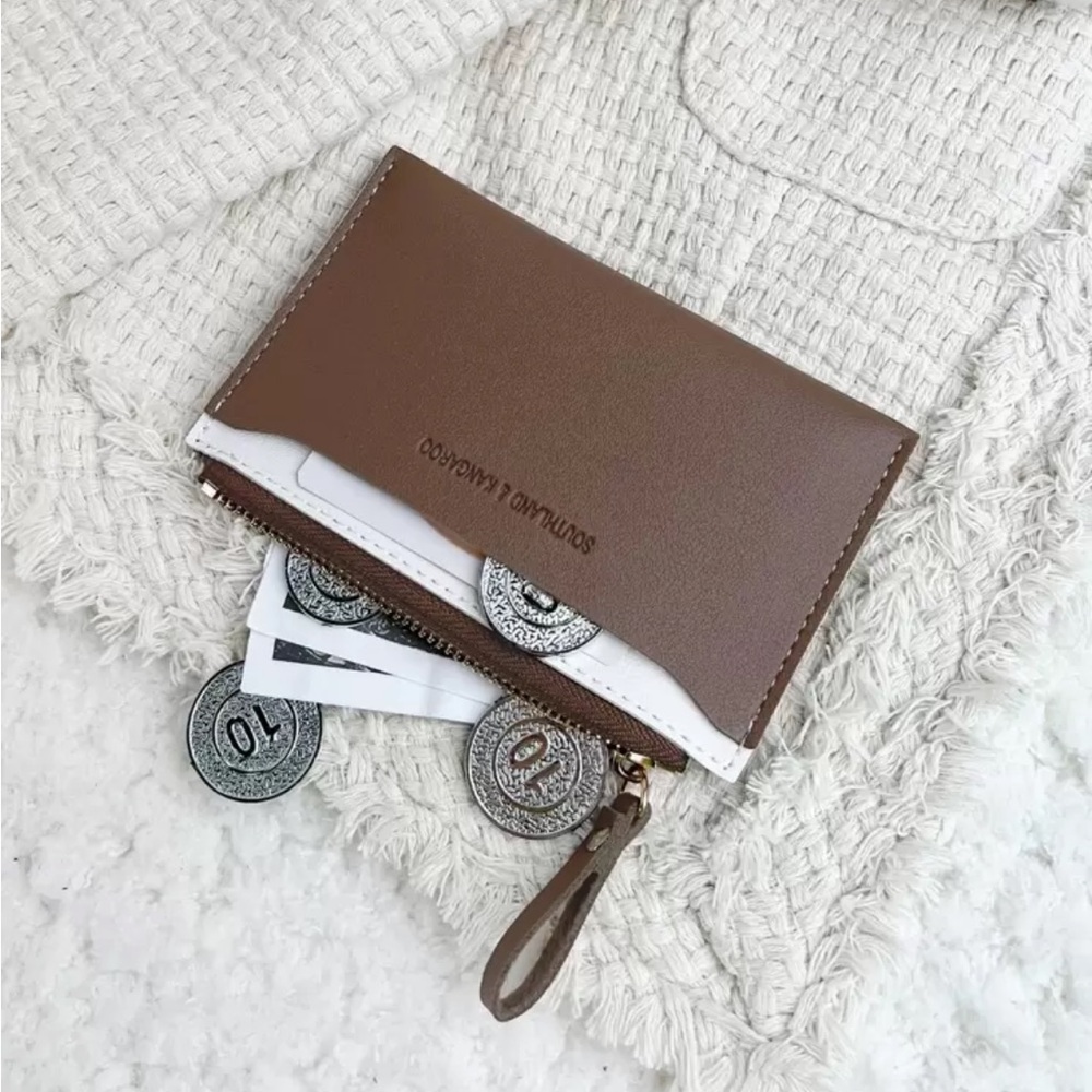 ⚠️Clearance🤎Two Tone Card Holder Coffee Brown Wallet - Picture 2 of 4